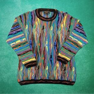 Vintage Steven Land Coogi 3D Knit Sweater